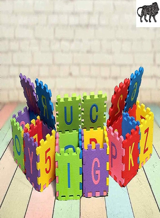أنكيرانت مجموعة أنكيرانت المكونة من 36 قطعة، مقاس 3×3 بوصة، 8 مم، عبارة عن بساط إسفنجي لتعليم الحروف والأرقام الأبجدية للأطفال، بساط تعليمي متشابك للأطفال - Image 4